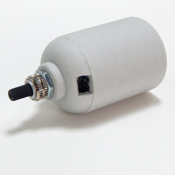 Porcelain Turn Knob Medium Base Socket - Vintporium Architectural Salvage