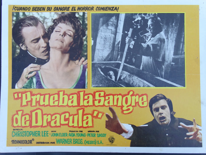 Prueba la Sangre de Dracula (Taste the Blood of Dracula 1970) 2 Lobby Cards