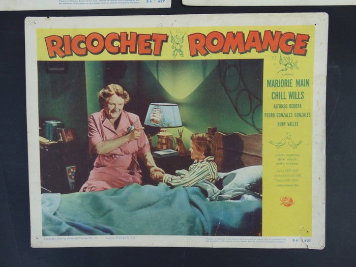 RICOCHET ROMANCE 1954- set of 3 Lobby cards #1