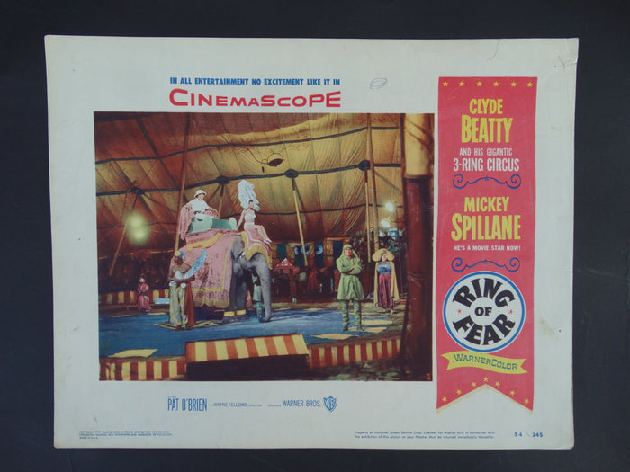 RING OF FEAR 1954- Set of 2 lobby cards