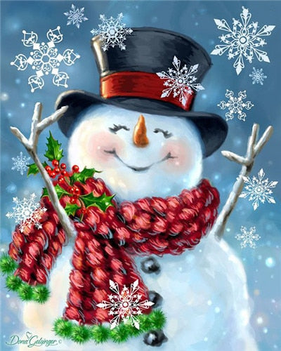 Snowman Christmas Diamond Painting Kit - DIY