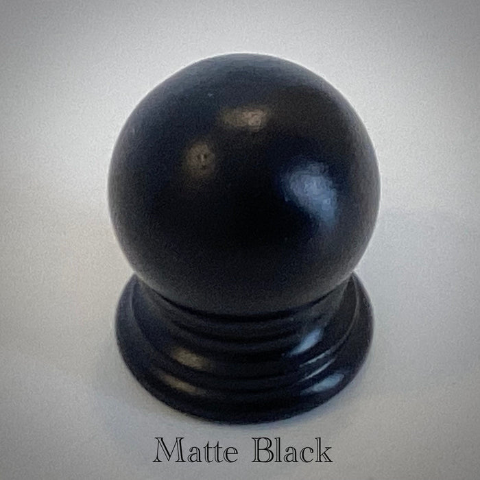 Solid Brass Ball Lamp Finials 1/4-27F Various Finishes Available - Vintporium Architectural Salvage
