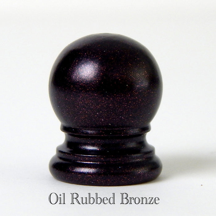 Solid Brass Ball Lamp Finials 1/4-27F Various Finishes Available - Vintporium Architectural Salvage