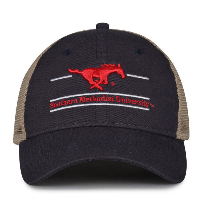 SMU Mustangs trucker hat with mesh backing