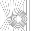 Spiral Black White Wallcovering