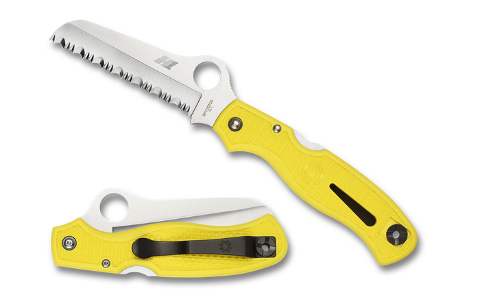 Spyderco Atlantic Salt - Serrated H1 Blade - Yellow FRN - C89SYL - SNK/WTO - Home Office
