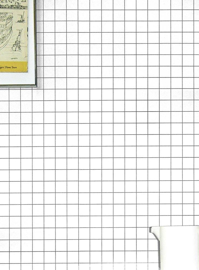 Squares Black White Wallcovering