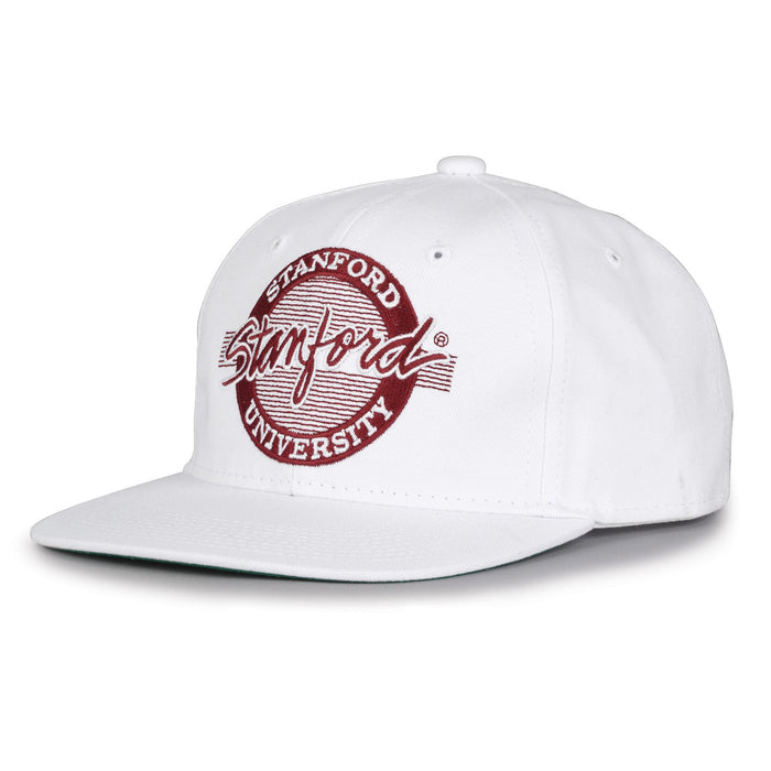 Stanford Cardinal Retro Circle Snapback - White, alternate view 1