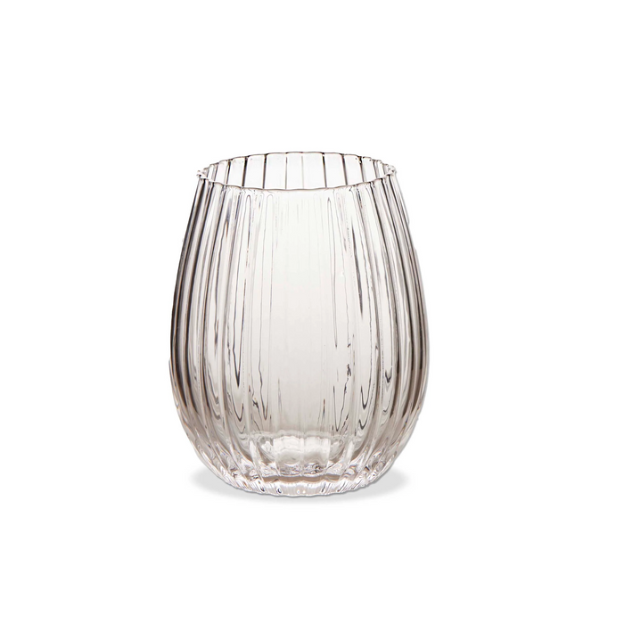 Stemless Wine Glass - Gramercy Fluted - Findlay Rowe Designs
