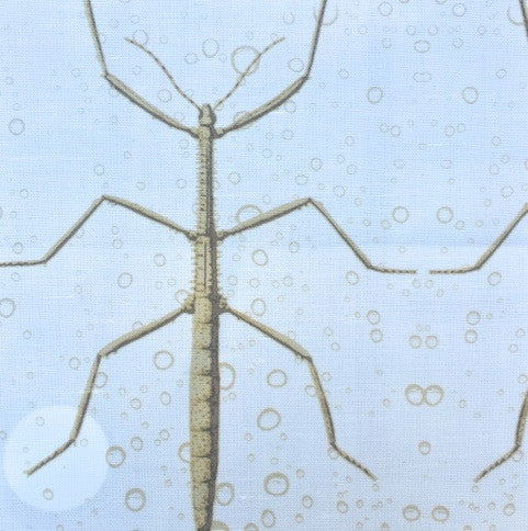 Stickbug Eggshell Wheat Bubbles Fabric