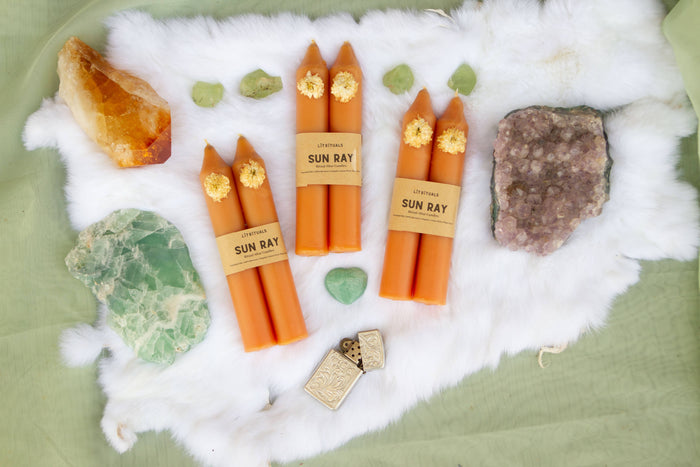 "Sun Ray" Large Altar Candles