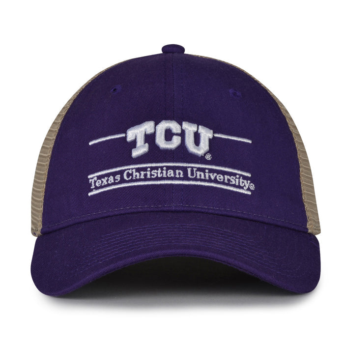 TCU Horned Frogs trucker hat with mesh design
