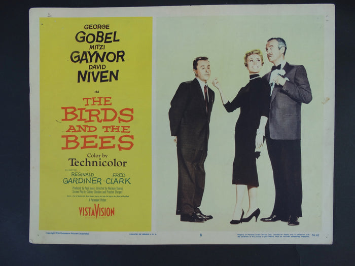 THE BIRDS AND THE BEES 1956 -- Set of 2 Lobby Cards