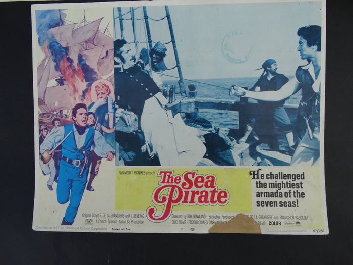 THE SEA PIRATE 1966 - set of 3 Lobby Cards #2