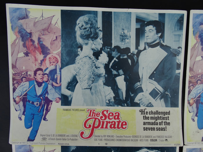 THE SEA PIRATE 1966 - set of 4 Lobby Cards #1