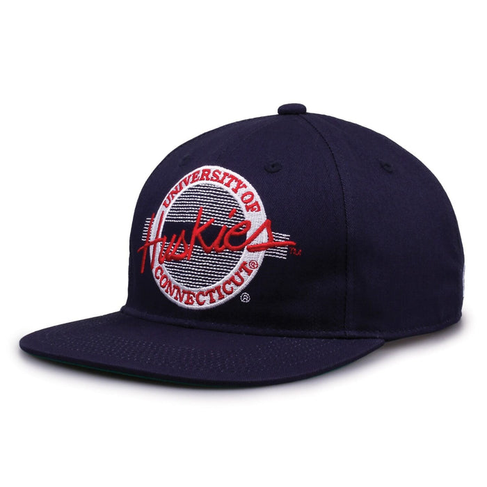 UConn Huskies Retro Circle Snapback - Navy, alternate view 1