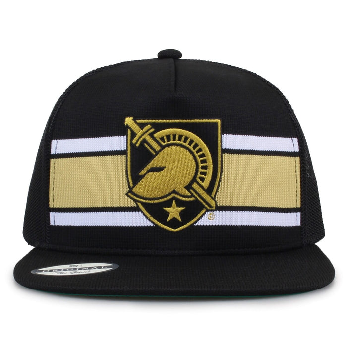 United States Military Academy (Army) Class of '92 trucker hat, front view with embroidered logo and stripes