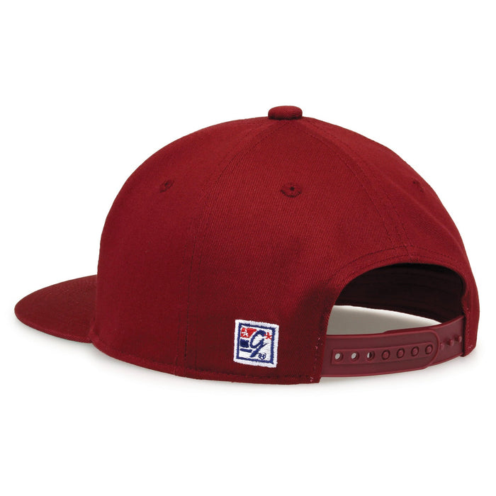 USC Trojans Retro Circle Snapback - Cardinal, rear view
