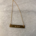 UVA Coordinates Bar Necklace