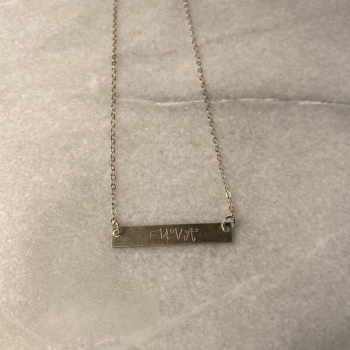 UVA Coordinates Bar Necklace