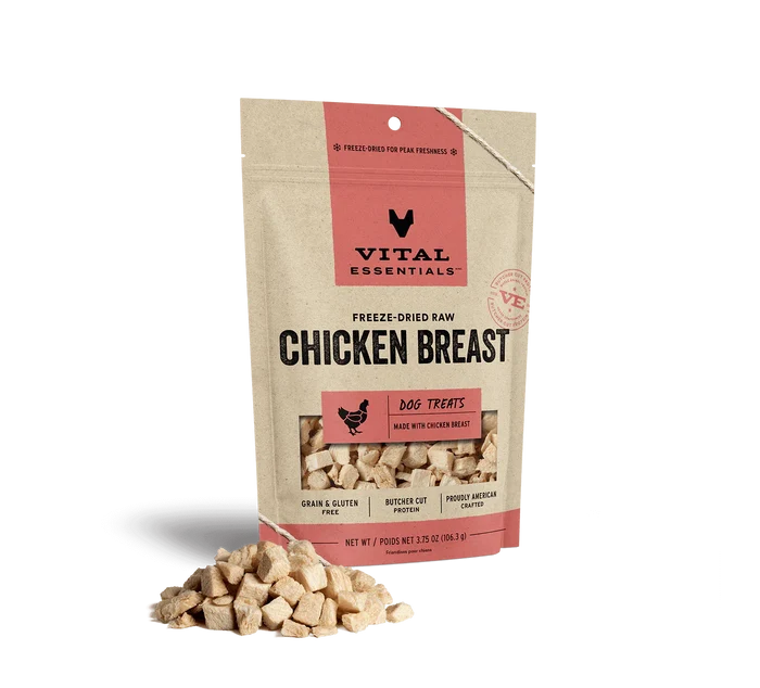 Vital Essentials Freeze Dried Raw Chicken Breast Dog Treats