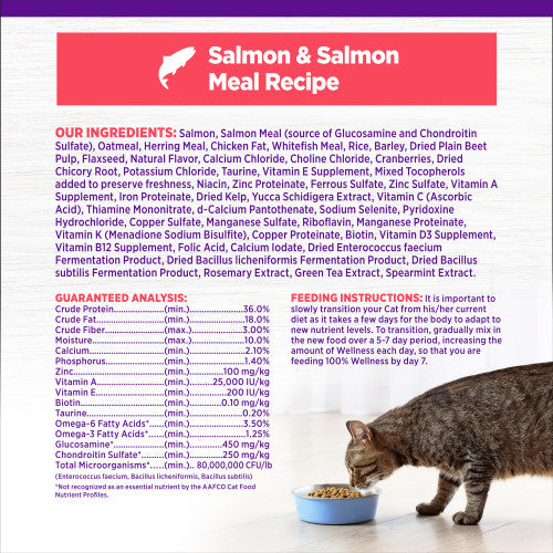 Wellness Complete Health Grained Salmon Meal Dry Cat Recipe