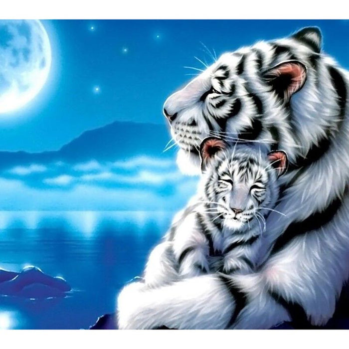 White Tiger Diamond Painting Kit - DIY