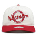 Wisconsin Original Circle snapback hat with embroidered school design, front view